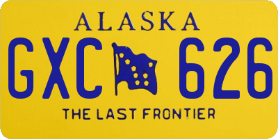 AK license plate GXC626