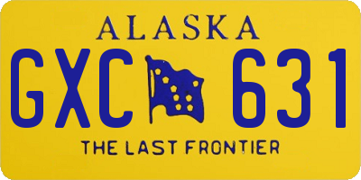 AK license plate GXC631