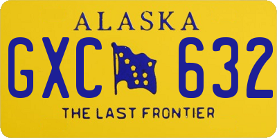 AK license plate GXC632