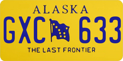 AK license plate GXC633