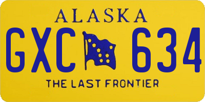 AK license plate GXC634