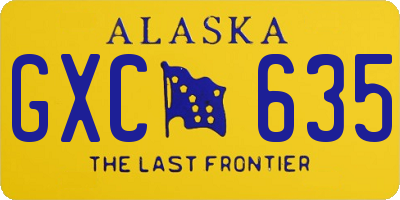 AK license plate GXC635