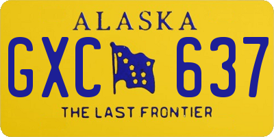 AK license plate GXC637