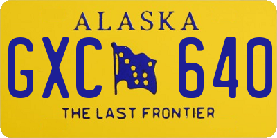 AK license plate GXC640