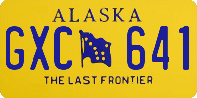AK license plate GXC641