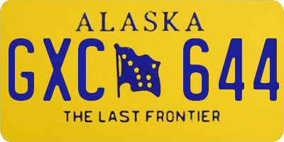 AK license plate GXC644