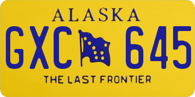 AK license plate GXC645