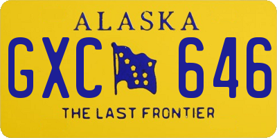 AK license plate GXC646