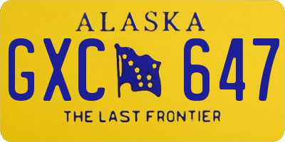 AK license plate GXC647