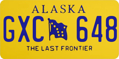 AK license plate GXC648