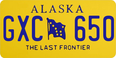 AK license plate GXC650