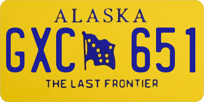 AK license plate GXC651