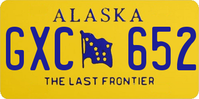 AK license plate GXC652