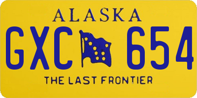 AK license plate GXC654