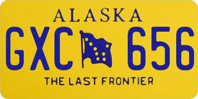 AK license plate GXC656