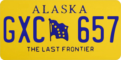 AK license plate GXC657