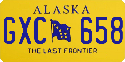 AK license plate GXC658