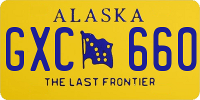 AK license plate GXC660