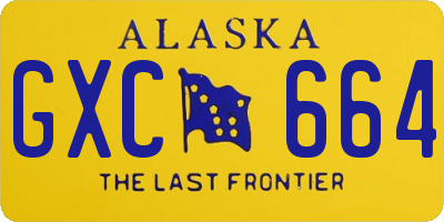 AK license plate GXC664