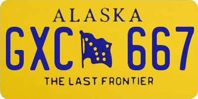 AK license plate GXC667