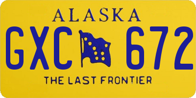 AK license plate GXC672