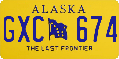 AK license plate GXC674