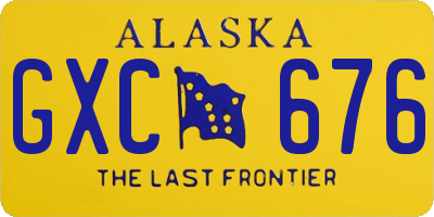 AK license plate GXC676