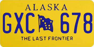 AK license plate GXC678