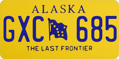 AK license plate GXC685