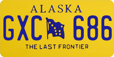 AK license plate GXC686