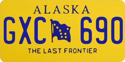 AK license plate GXC690