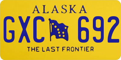 AK license plate GXC692