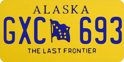 AK license plate GXC693