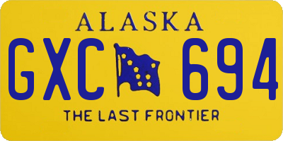 AK license plate GXC694