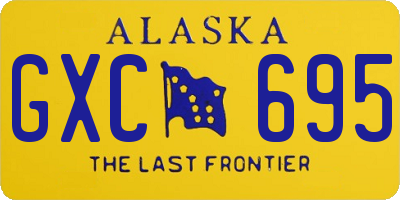 AK license plate GXC695