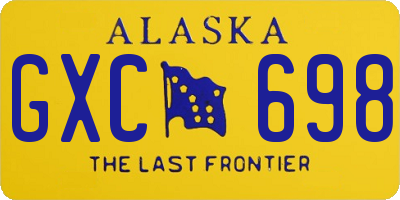 AK license plate GXC698