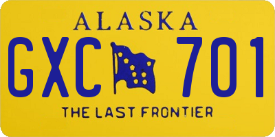 AK license plate GXC701