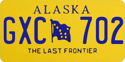 AK license plate GXC702