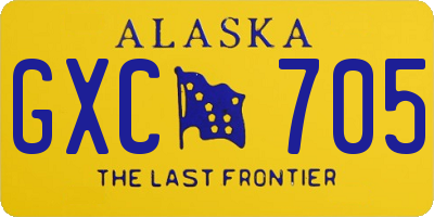 AK license plate GXC705