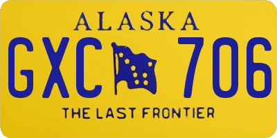 AK license plate GXC706