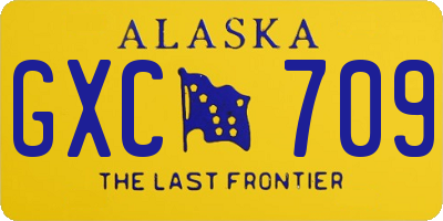 AK license plate GXC709