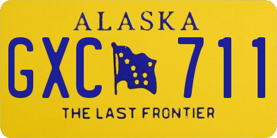 AK license plate GXC711