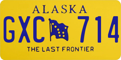 AK license plate GXC714