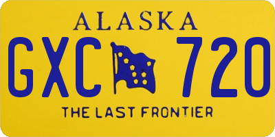 AK license plate GXC720