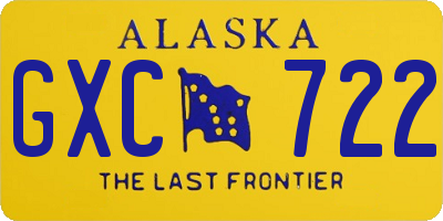 AK license plate GXC722