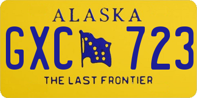 AK license plate GXC723