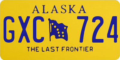 AK license plate GXC724