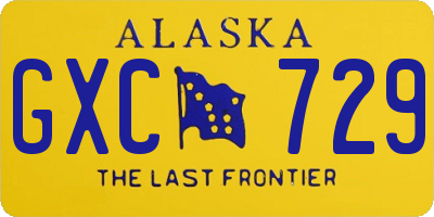 AK license plate GXC729