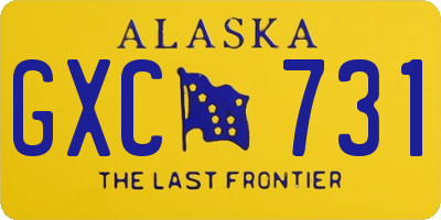 AK license plate GXC731