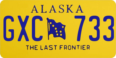 AK license plate GXC733